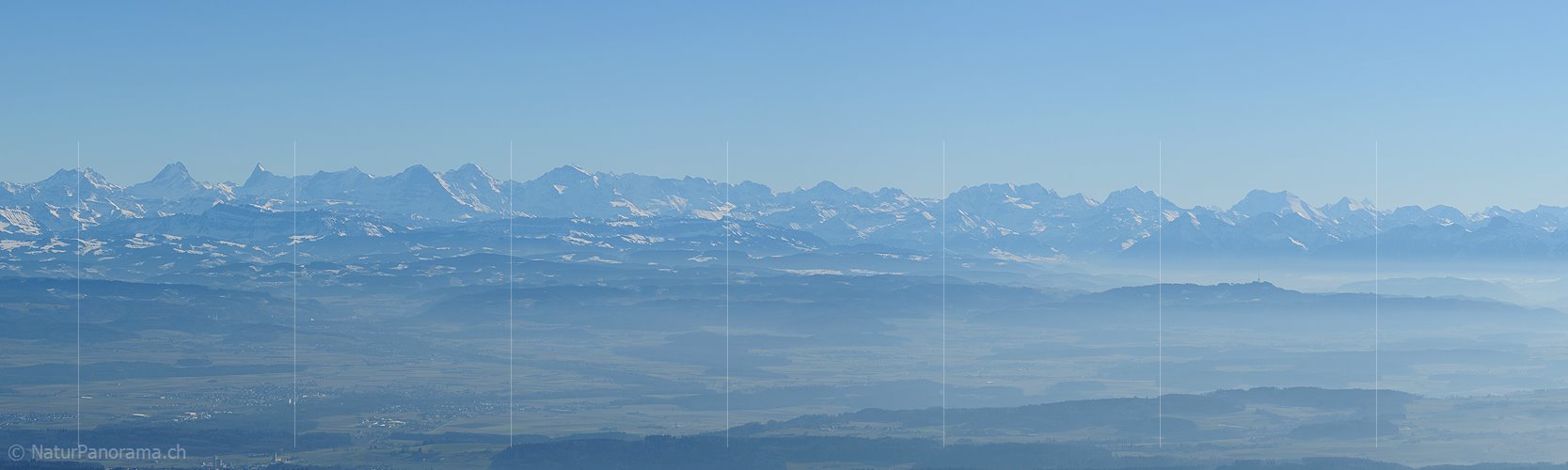 P007184b: Panorama Berner Alpen und das Mittelland von der Hasenmatt