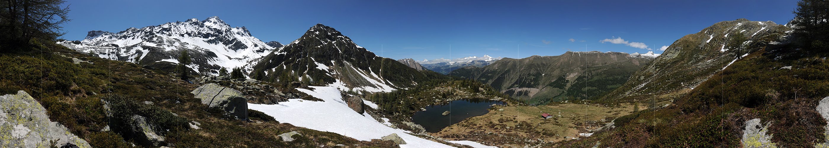 P007640: Panoramabild Bergsee in Naturlandschaft (Mässersee, Binntal)
