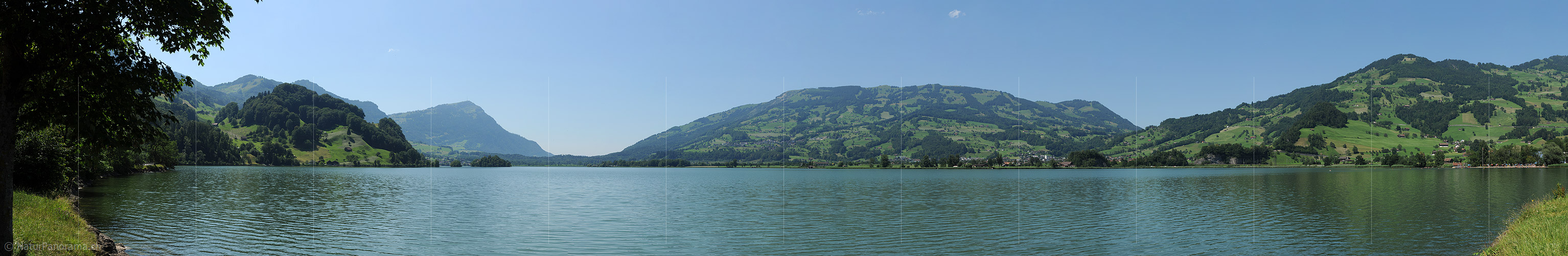 P007872: Panoramabild Lauerzersee mit Rigi-Kulm und Gnipen