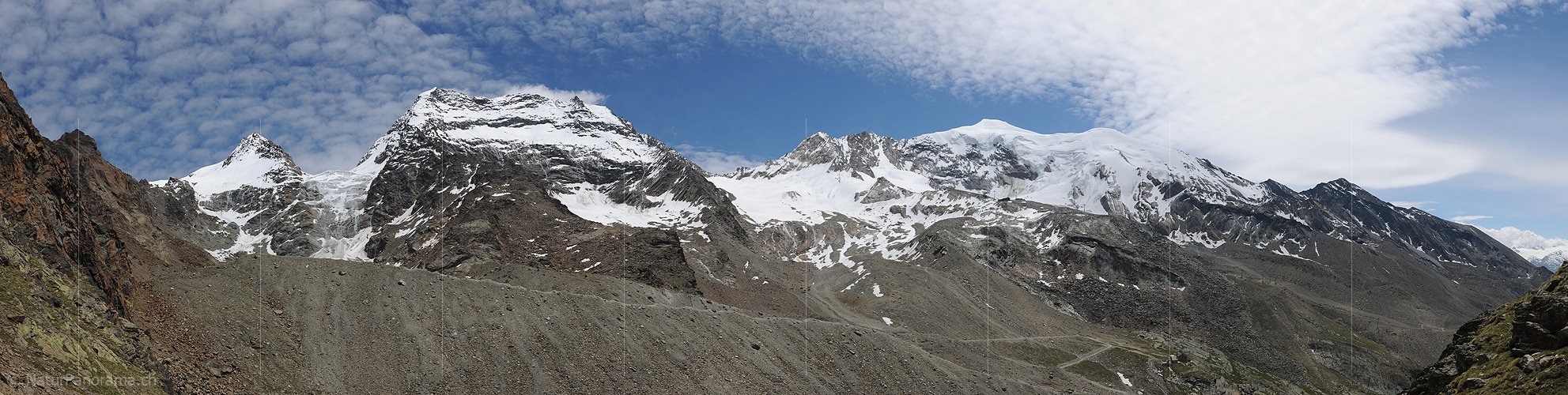 P007915: Panoramabild Fletschhorn, Lagginhorn und Weissmies