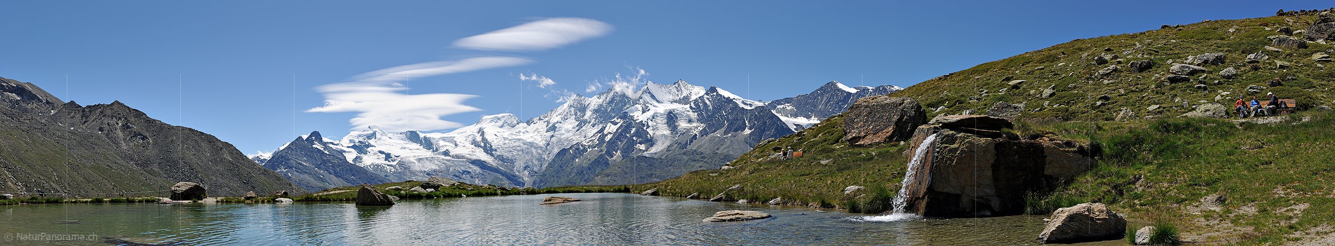 P007926: Panoramabild Kreuzbodensee im Saastal