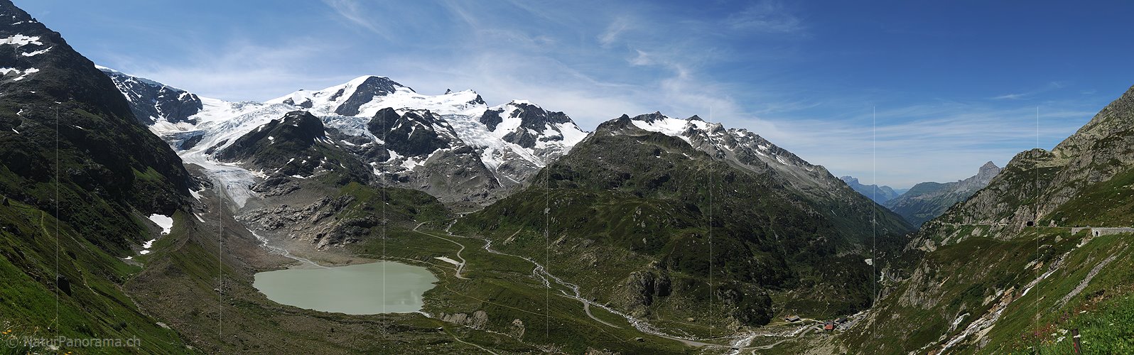 P007952a: Panorama Gwächtenhorn, Steingletscher und Steinsee