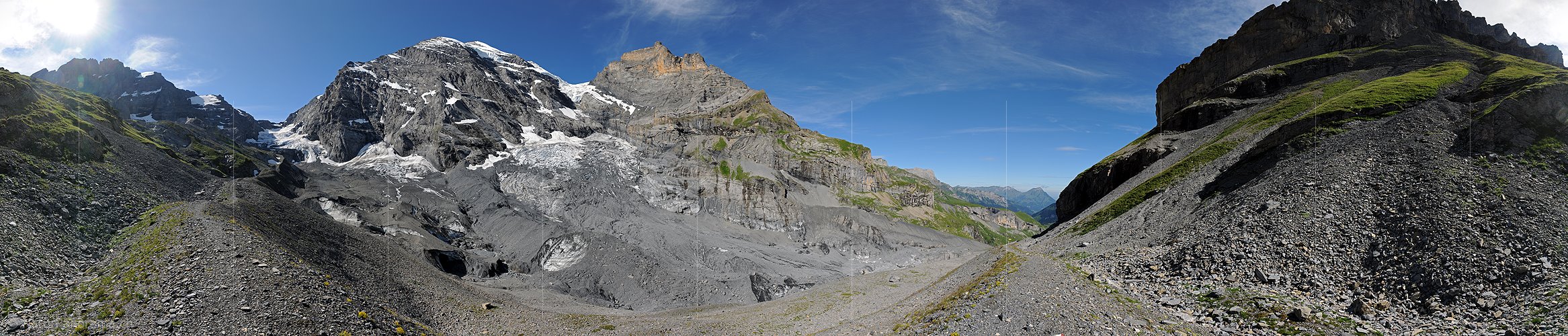 P007985: 360° Panoramafoto Gamchigletscher Übersicht (Stand 7.2011)
