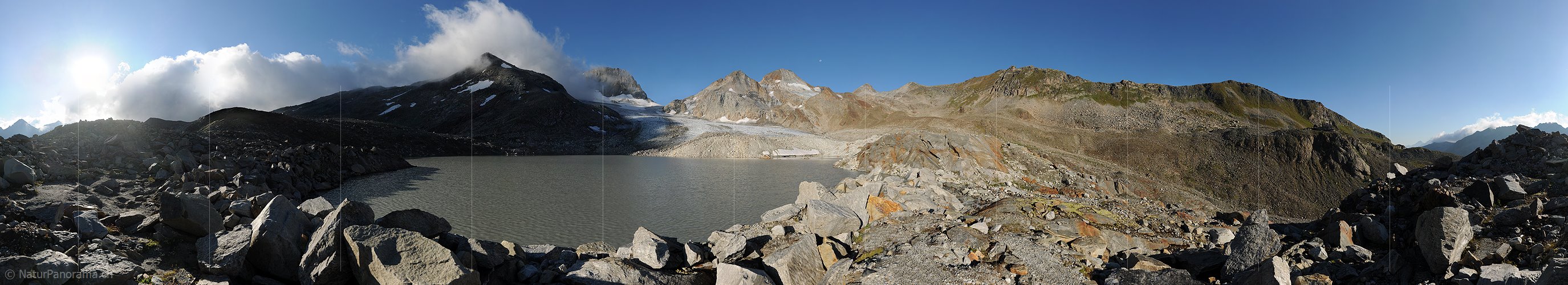 P008192: Panoramabild Witenwasserengletscher mit Gletscherrandsee