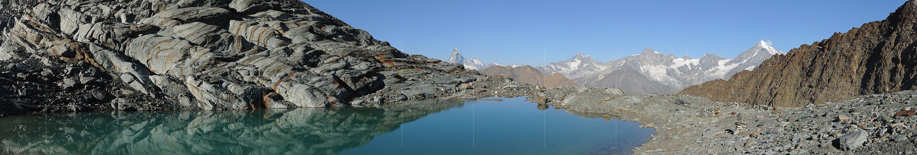 P008262: Panoramabild Alphubelsee mit Zermatter Viertausender
