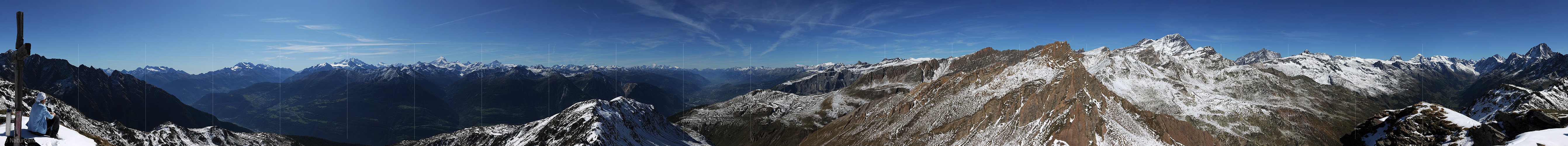 P008553: Gipfelpanorama Niwen (Lötschental)