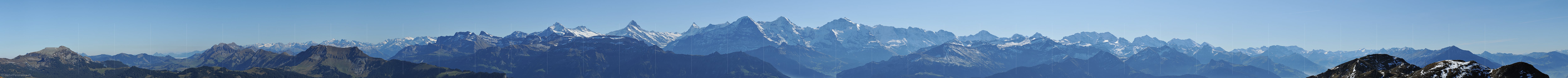 P008668a: Langes Panoramafoto Berner Alpen vom Gemmenalphorn