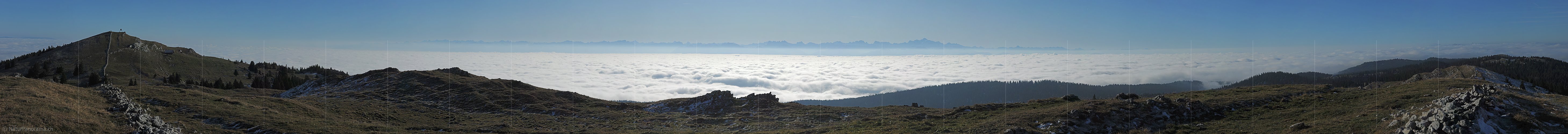 P008736: Alpenpanorama und Nebelmeer vom Mont Tendre