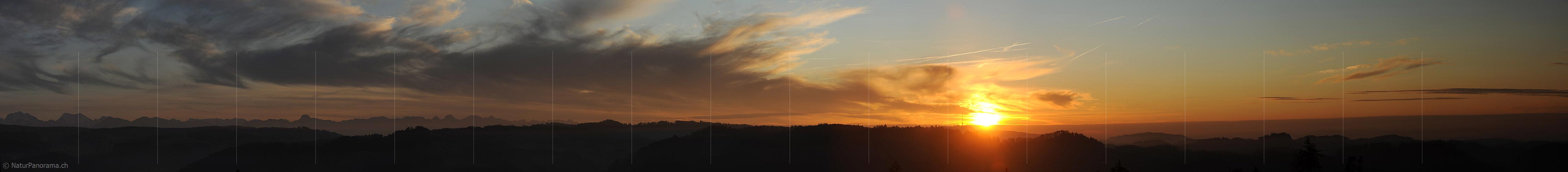P008874: Panoramic image Just before sunset