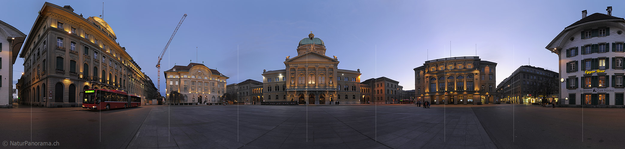 P009112: 360° Grosspanorama Nationalbank, Bundeshaus und Bundesplatz