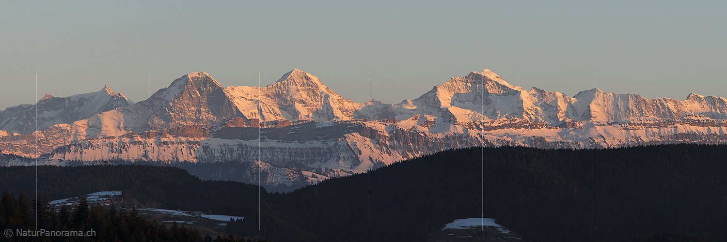 P009153a: Panoramafoto Eiger, Mönch und Jungfrau