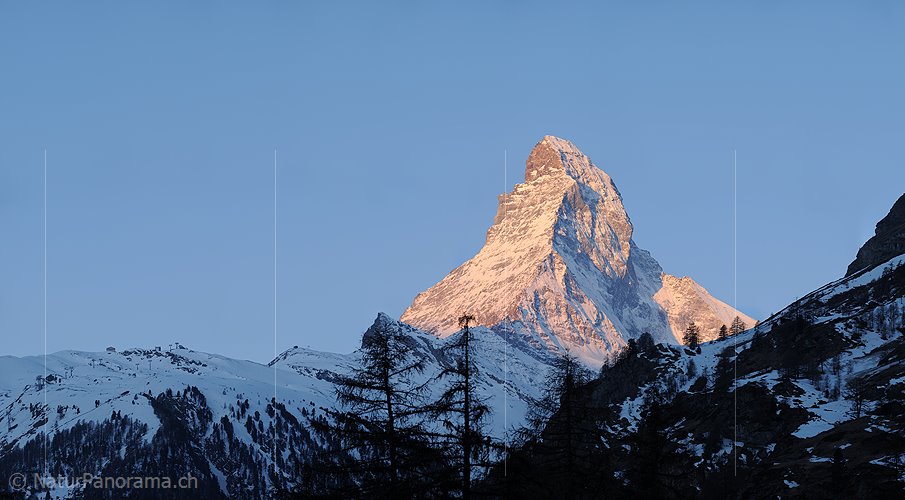 P009232: Panoramabild Matterhorn im Morgenrot