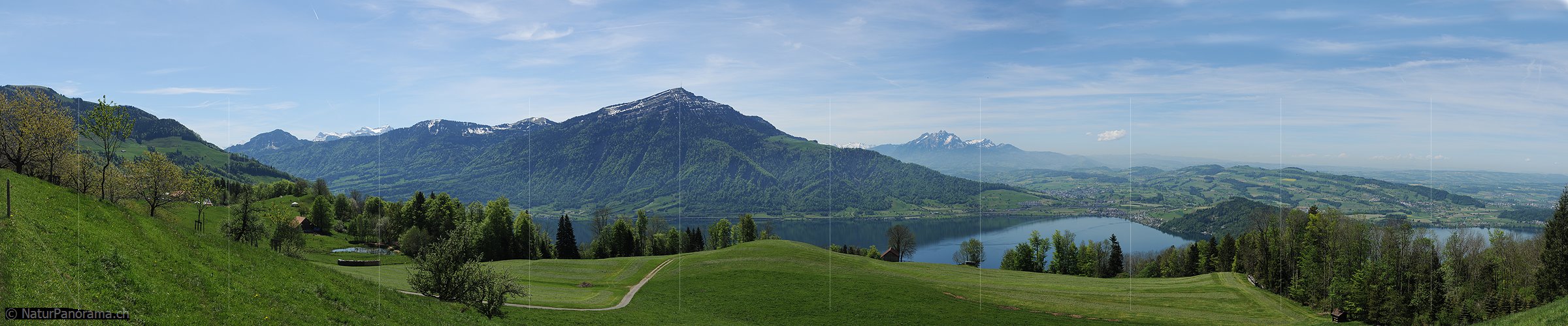 P009757: Panoramabild Rigi und Zugersee vom Walchwilerberg