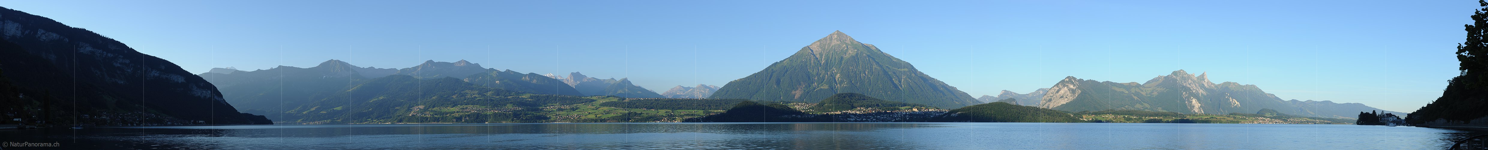 P010238a: Panoramic photo Lake Thun and Niesen