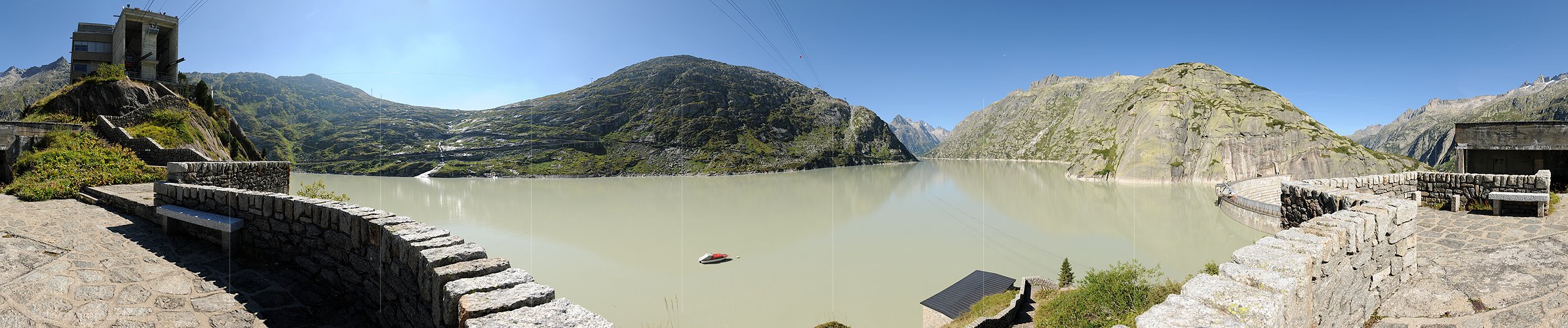 P010516: 360° Panoramabild Grimselsee und Spittellamm-Staumauer