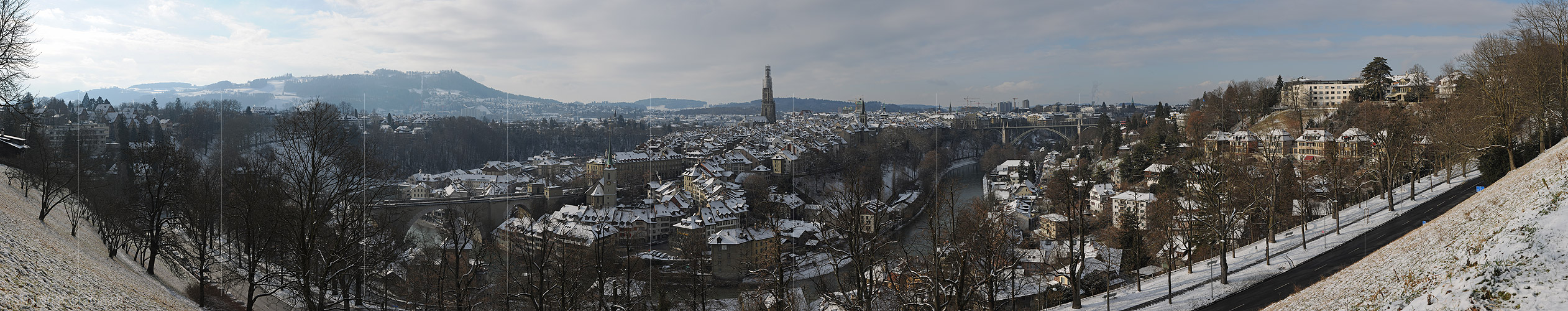 P012032: Panoramabild Berner Altstadt vom Rosengarten