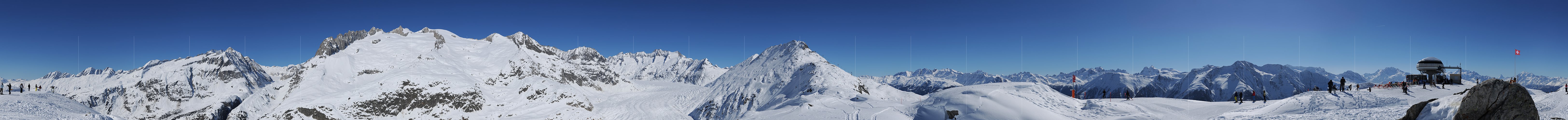 P012221b: 360° Gipfelpanorama Moosflue (Winterlandschaft)