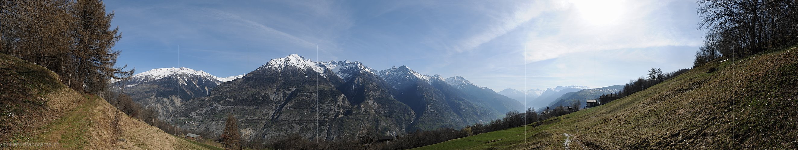 P012353a: Panoramabild Bietschorngruppe von Eischoll