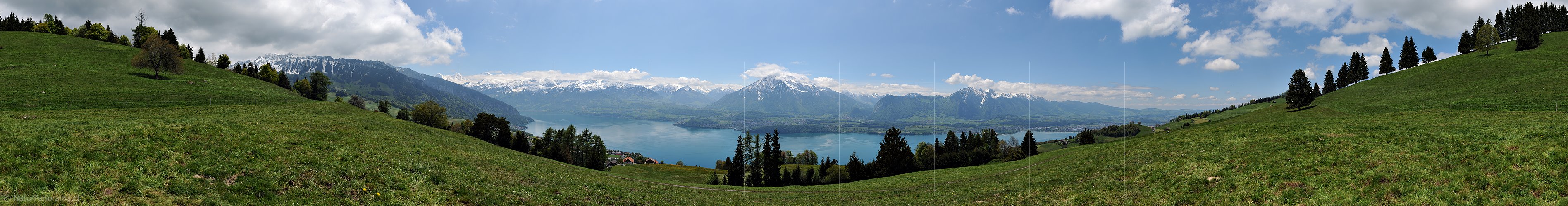 P012680: 360° Panoramabild Thunerseeregion von der Margel