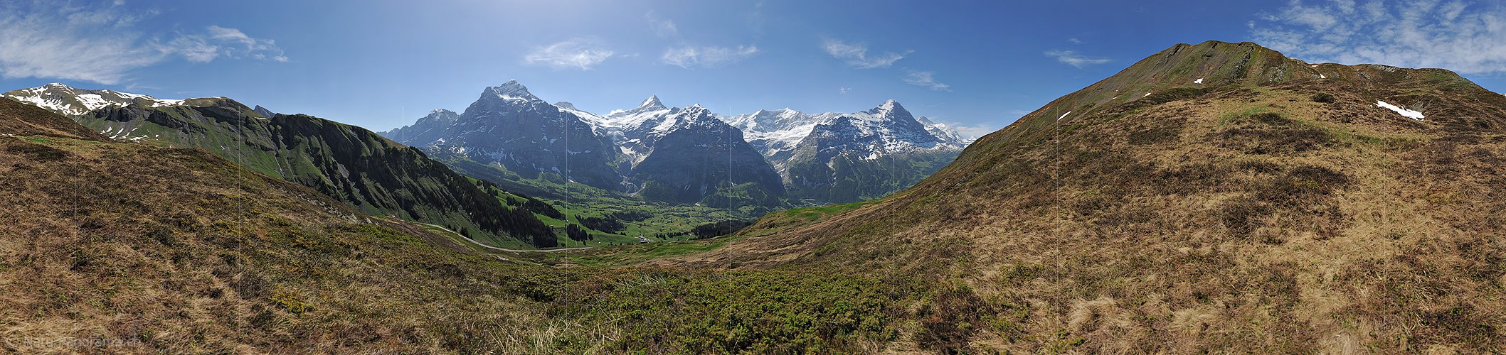 P012926: Panoramabild Berner Alpen bei Grindelwald