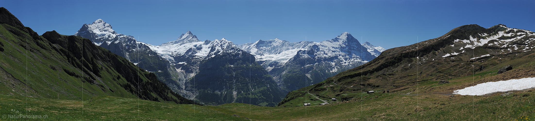 P013040: Gigapixel-Panoramafoto Wetterhorn, Schreckhorn und Co.