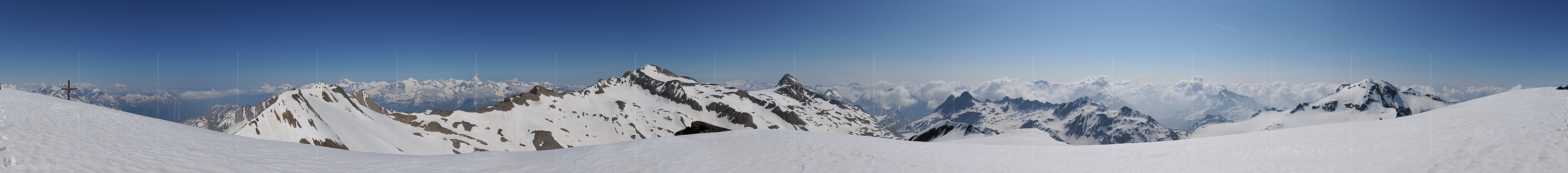 P013065: 360° Gipfelpanorama Hohsandhorn (Walliser Alpen)