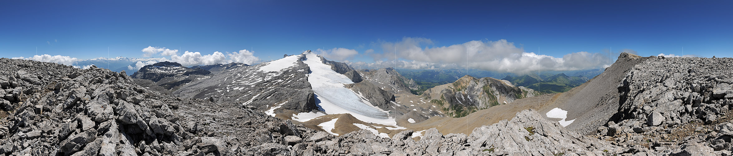 P013344: 360° Gipfelpanorama Schnidehorn (Vorgipfel)