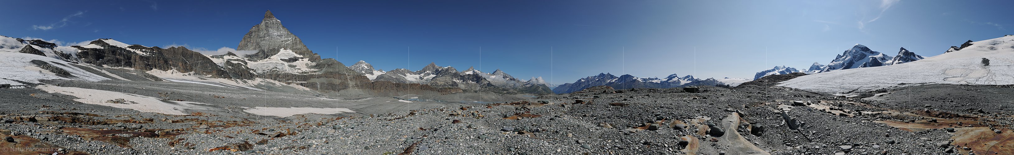P013381: 360° Panoramafoto Matterhorn und karge Hochebene