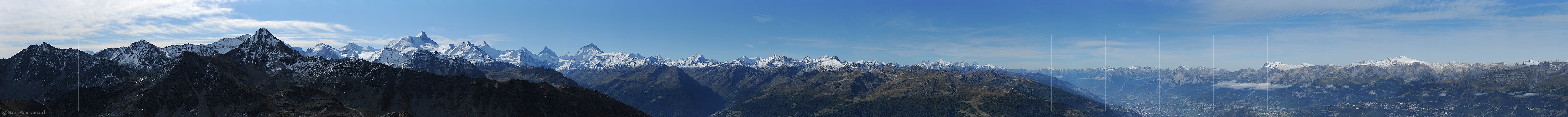 P013628: Gigapixel-Panoramafoto Walliser und Waadtländer Alpen vom Illhorn