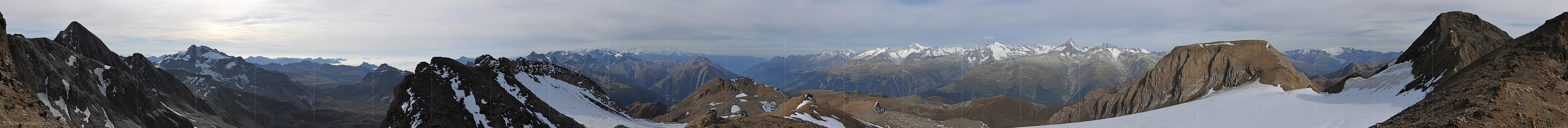 P013703: 360° Summit panorama Unter Rappehorn (Binntal)