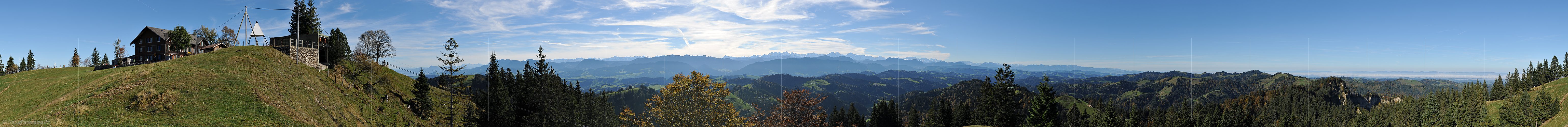 P013798: 360° Gipfelpanorama und Alpenpanorama vom Napf