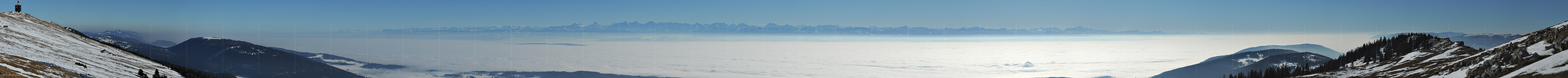 P014006a: Panoramafoto Alpenpanorama vom Chasseral