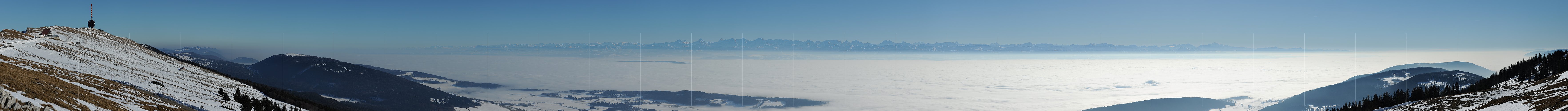 P014007: Panoramafoto Nebelmeer über dem Schweizer Mittelland