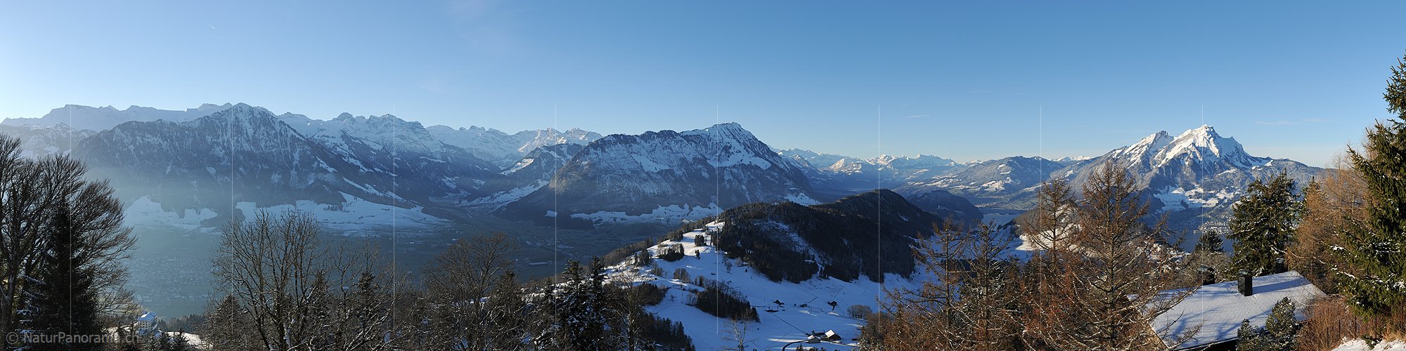 P014109a: Panoramafoto Buochserhorn, Stanserhorn und Pilatus vom Bürgenstock