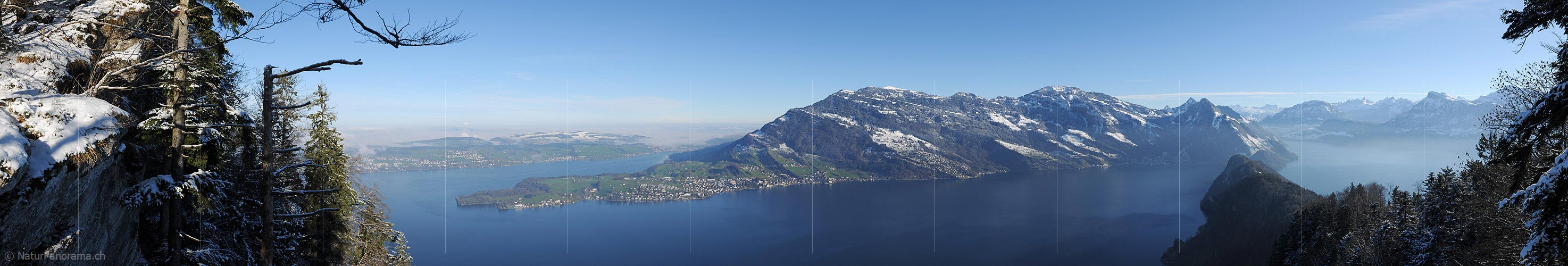 P014117: Panorama photo Rigi and Lake Lucerne from Burgenstock