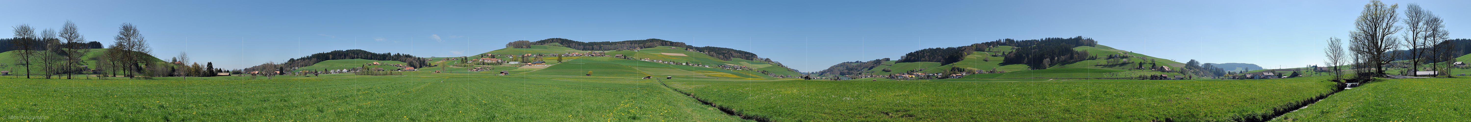 P014393: 360° Panoramafoto Hügellandschaft