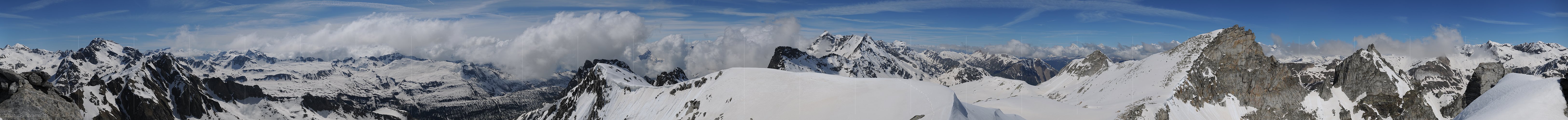 P014633a: 360° Gipfelpanorama Mittelberg (Geisspfad, Binntal)