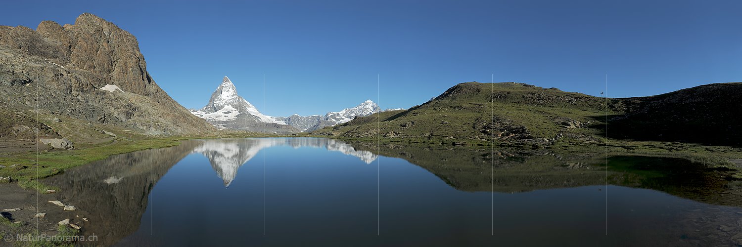 P014803: Hochauflösendes Panoramafoto Spiegelung des Matterhorns