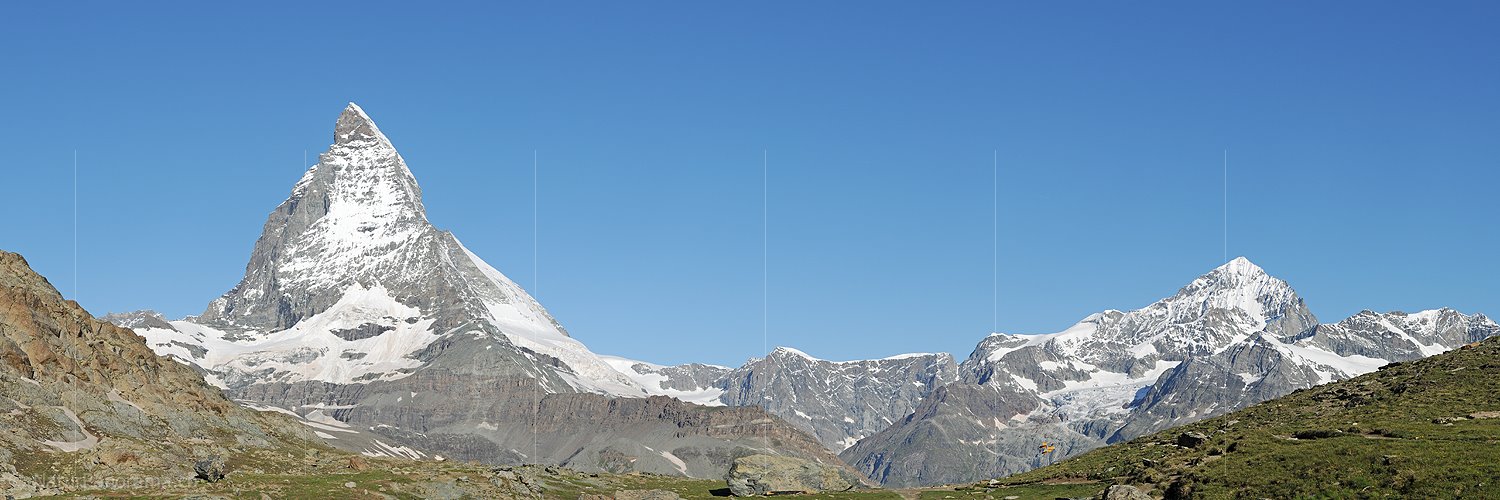 P014804a: Panoramafoto Matterhorn und Dent Blanche