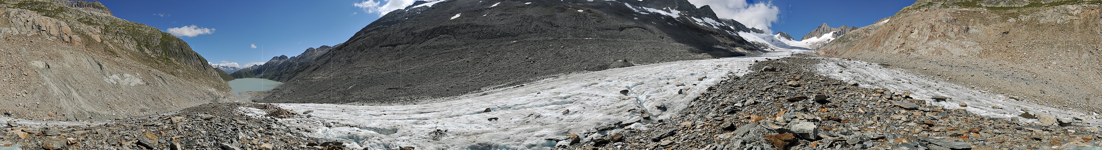 P014975a: 360° Panoramafoto Auf dem Oberaargletscher