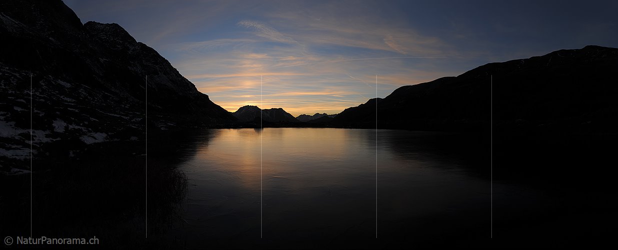 P015337: Panoramabild Spiegelung auf Schwarzeis