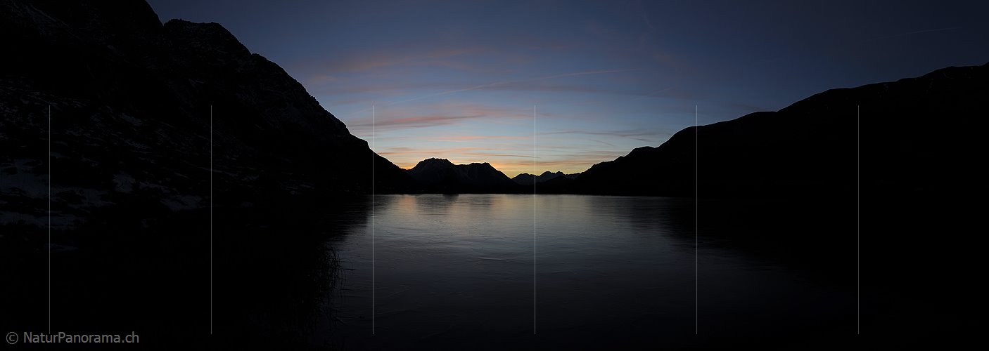 P015340: Panoramafoto Spiegelung auf Schwarzeis