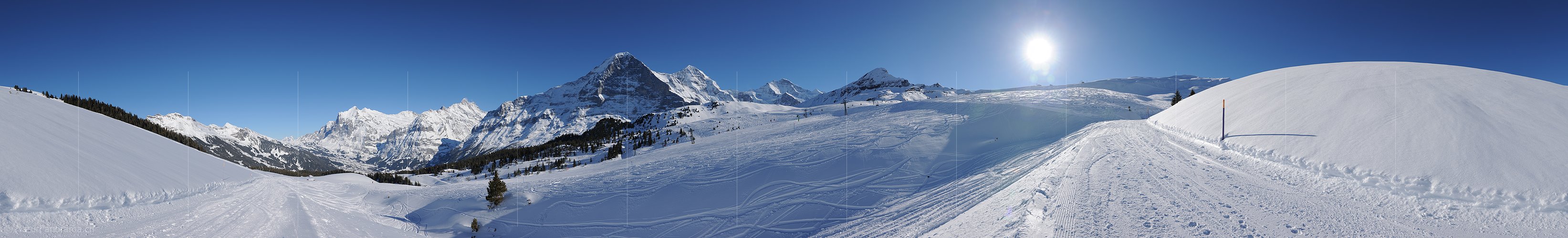 P015759: 360° Panoramafoto Skigebiet Männlichen (Jungfrauregion)