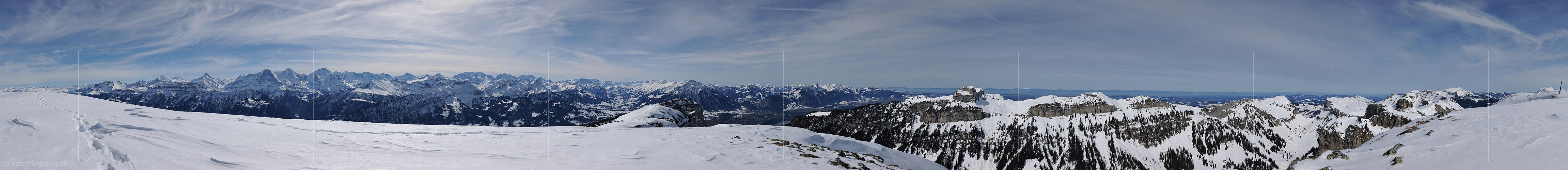 P015773: 360° Panoramic photo Bernese Alps from Burgfeldstand