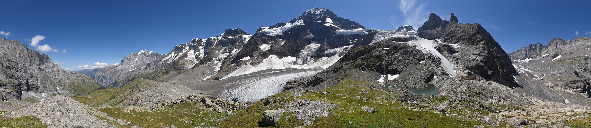 P016643: 360° Panoramafoto Breithorngletscher und Wetterlückengletscher