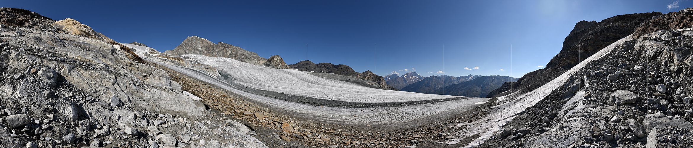 P016657a: 360° Panoramafoto Allalingletscher und Allalinhorn