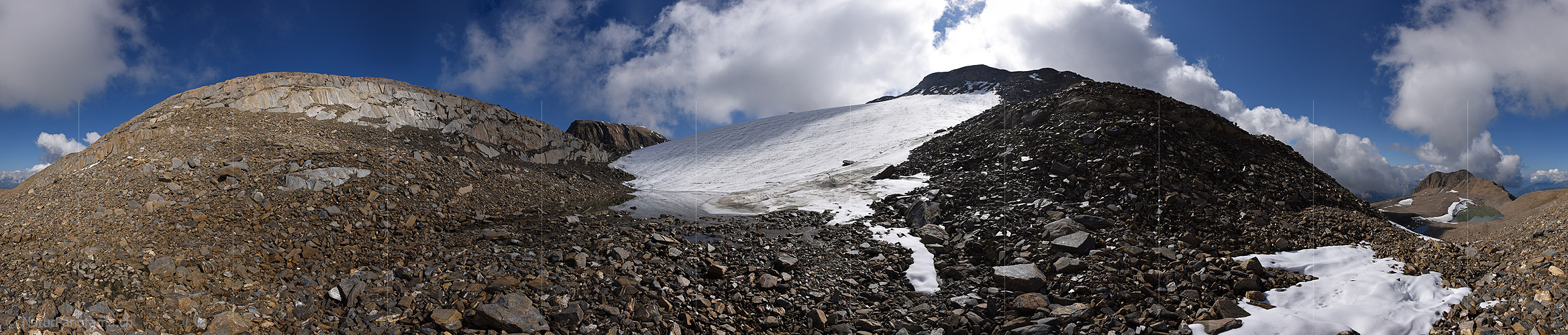 P016702: 360° Panoramic image Small proglacial lake in front of Rappe glacier (as of 8.2015)