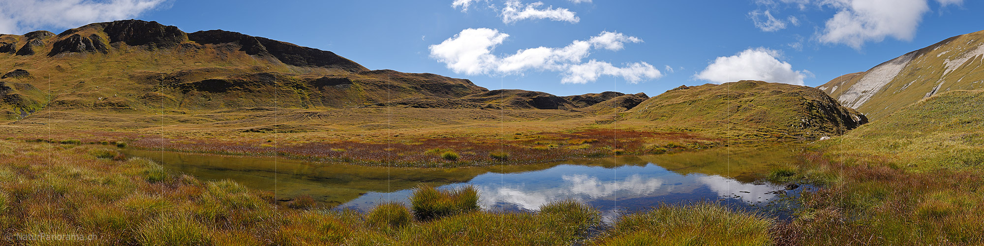 P016858: Panoramic photo of the Long Lake in a lovely, autumnal mountain landscape