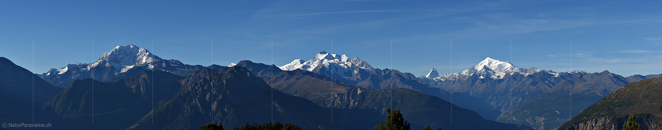P016870: Panorama der Walliser Alpen vom Riederhorn