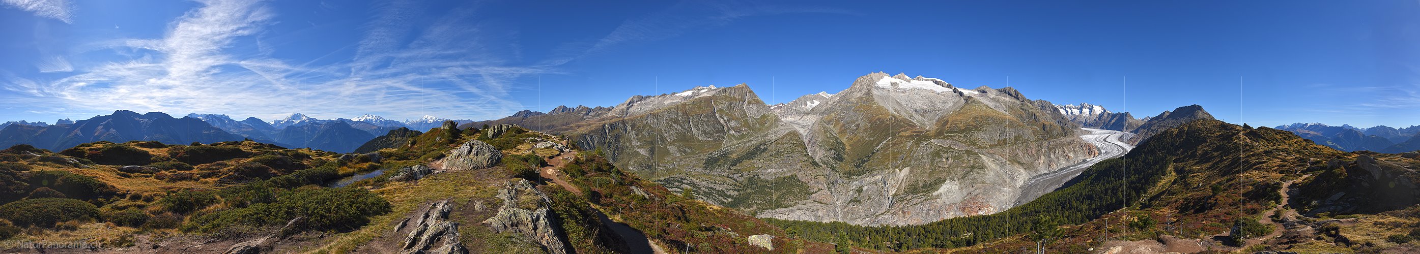 P016888: 360° Panoramafoto Aletschregion oberhalb Riederalp